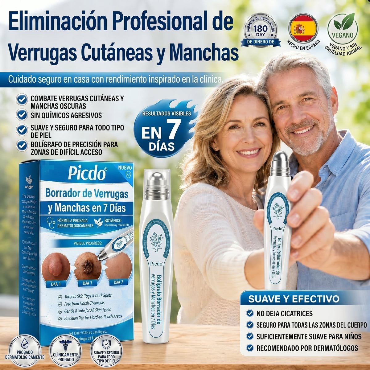 𝐏𝐢𝐜𝐝𝐨® 🍇🍇 Borrador de Verrugas y Manchas en 7 Días (𝐀𝐩𝐥𝐢𝐜𝐚𝐝𝐨𝐫 𝐫𝐨𝐥𝐥-𝐨𝐧: 𝐬𝐢𝐧 𝐝𝐨𝐥𝐨𝐫 𝐧𝐢 𝐜𝐢𝐜𝐚𝐭𝐫𝐢𝐜𝐞𝐬)✨